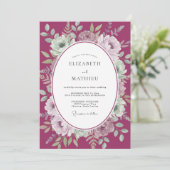 Bessie Moody Waterverf Bruiloft Kaart (Staand voorkant)
