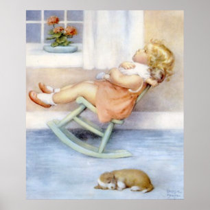 Bessie Pease Guttman Schattig Klein Peuter Meisje  Poster