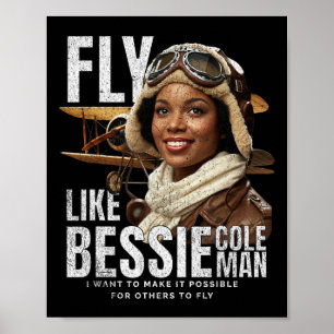 Bessie Quote Black Aviator Vrouwen Geschiedenis Ma Poster