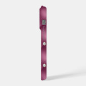 Bessie Roze Diamanten Pluimen Kerst   iPhone Hoesje (Linkerkant)