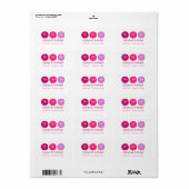 Bessie Roze Zanddollars Adreslabels Etiket (Full Sheet)