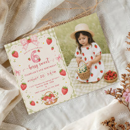Bessie Sweet 6de Verjaardag Aardbei Kaart