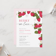 Bessie Verliefd Aardbeien Bruiloft Gingham