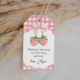 Bessie Zoete Aardbei Baby Shower Bedank Favor Cadeaulabel