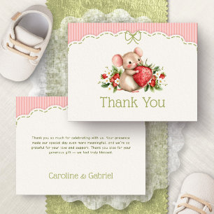 Bessie Zoete Aardbei Baby Shower Dank Je Wel Bedankkaart
