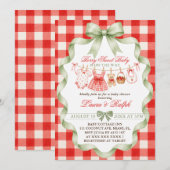 Bessie Zoete Aardbei Baby Shower Kaart (Voorkant / Achterkant)