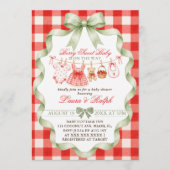 Bessie Zoete Aardbei Baby Shower Kaart (Voorkant)
