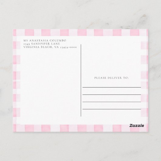 Bessie zoete aardbei baby shower uitnodiging (Achterkant)