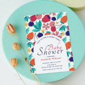 Bessie Zoete Aardbei Bosbes Baby Shower Kaart