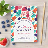 Bessie Zoete Aardbei Bosbes Baby Shower Kaart