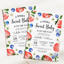 Bessie Zoete Aardbei Bosbes Meisje Baby Shower