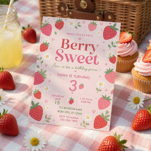 Bessie Zoete Aardbei Roze Kaart