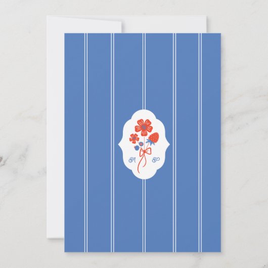 Bessie Zoete Aardbeien, Bosbessen & Bloesems Kaart (Achterkant)