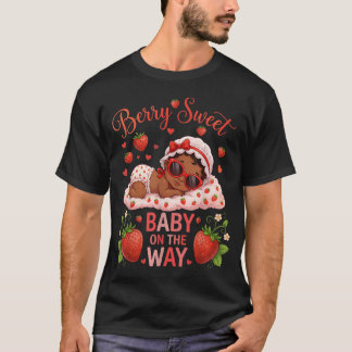 Bessie Zoete Baby Op Weg Aardbei Zwangerschap T-shirt