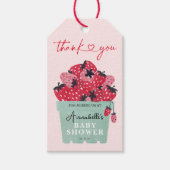 Bessie zoete baby shower bedankkaart aardbei cadeaulabel (Voorkant)