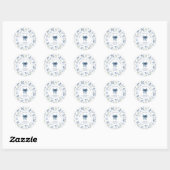 Bessie zoete baby shower bosbes lint klassieke ron ronde sticker (Vel)