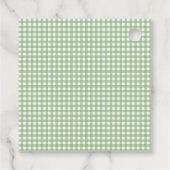 Bessie Zoete Baby Shower Gingham Bedankjes Labels (Achterkant)