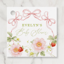 Bessie Zoete Baby Shower Gingham Bedankjes Labels