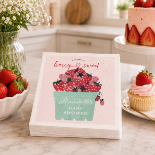 Bessie zoete baby shower servetten aardbei