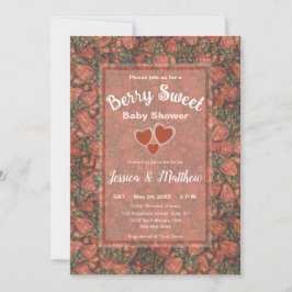 Bessie Zoete Baby Shower Uitnodiging - Aardbeien