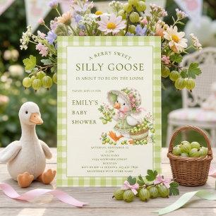 Bessie Zoete Dwaze Gans Kruisbessen Baby Shower Kaart