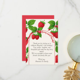 Bessie Zoete Frambozen Kinderen Verjaardag Bedankt