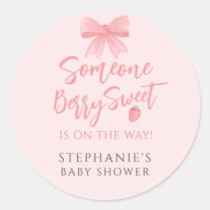 Bessie Zoete Jordaanmeisje Baby Shower Ronde Sticker