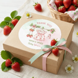 Bessie Zoete Meisje Baby Shower  Ronde Sticker