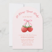 Bessie Zoete Roze Coquette Baby Shower Kaart (Voorkant)