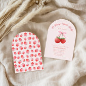 Bessie Zoete Roze Coquette Baby Shower Kaart