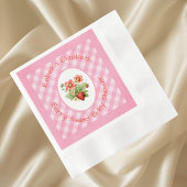 Bessie zoete roze geruite douche servet