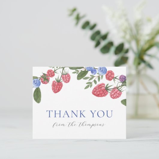 Bessie Zoete Zomerbessen Shower Bedankt (Staand voorkant)