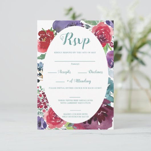 Bessy-aanbidding RSVP Kaartje (Staand voorkant)