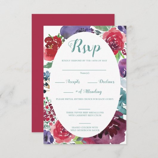 Bessy-aanbidding RSVP Kaartje (Voorkant / Achterkant)