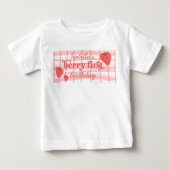 Bessy Eerste 1e Verjaardag Aardbei Foto (Voorkant)