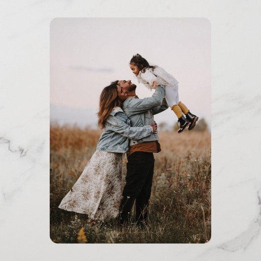 Bessy Rood Schrift Kruis Foto Folie Feestdagenkaart (Achterkant)