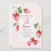 Bessy Sweet Aardbei Bruiloft Uitnodiging (Voorkant)
