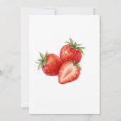 Bessy Sweet Aardbei Bruiloft Uitnodiging (Achterkant)