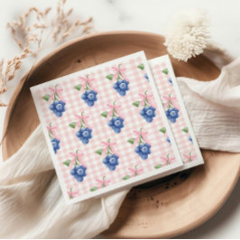Bessy Sweet bosbes 1e verjaardag Roze Gingham Servet