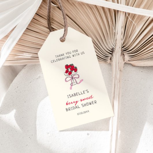 Bessy Zoete Aardbei Bruidsdiner Cadeaulabel