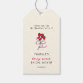 Bessy Zoete Aardbei Bruidsdiner Cadeaulabel (Voorkant)