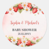Bessy Zoete babyshower cupcake topper Ronde Sticker (Voorkant)