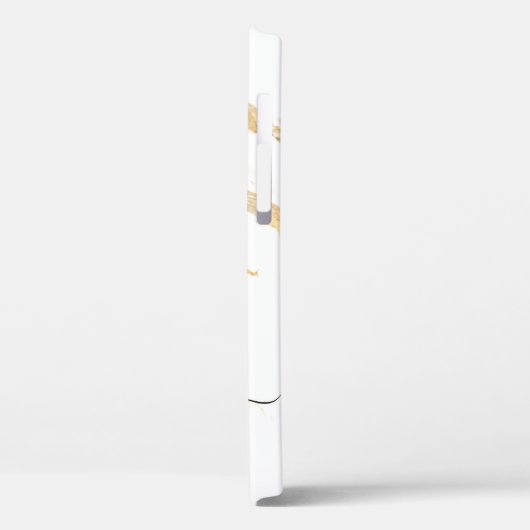 Best 2023 Monogrammed White Gold Marble Name Case-Mate iPhone Case (Achterkant / Links)