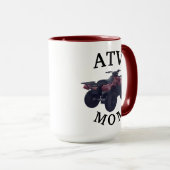 Best 4 Wheeler "ATV MOM" ooit! Moederdag Mok (Voorkant rechts)