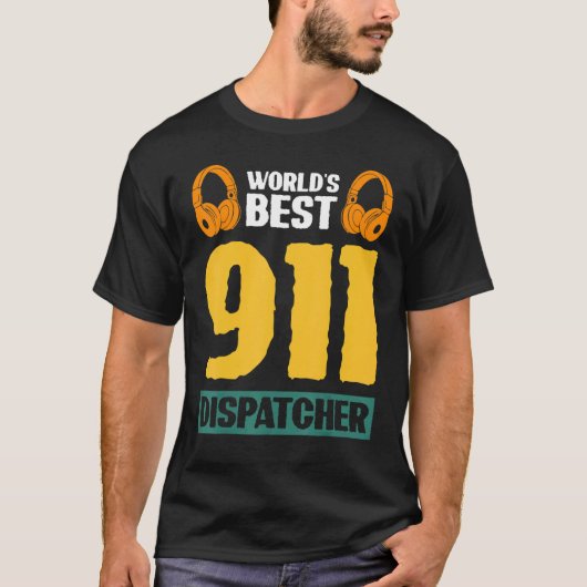 Best 911-werelds Dispatcher T-shirt (Voorkant)