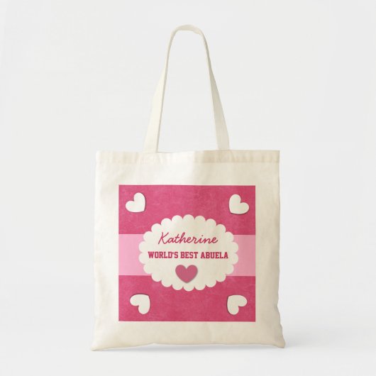 Best ABUELA Custom Name Grandmoeder Gift ter werel Tote Bag (Voorkant)
