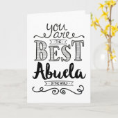 Best Abuela in de World Birthday Kaart (Gele Bloem)