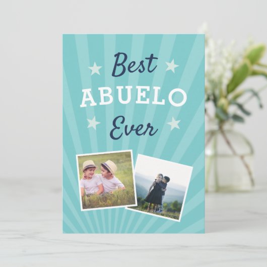Best Abuelo Ever | Foto Vaderdag Kaart (Staand voorkant)