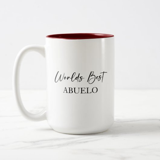 Best Abuelo & most Loved Personalized Mug ter were Tweekleurige Koffiemok (Links)