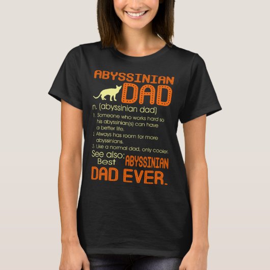 Best Abyssinian Cat Dad Happy Father s Day T-shirt (Voorkant)